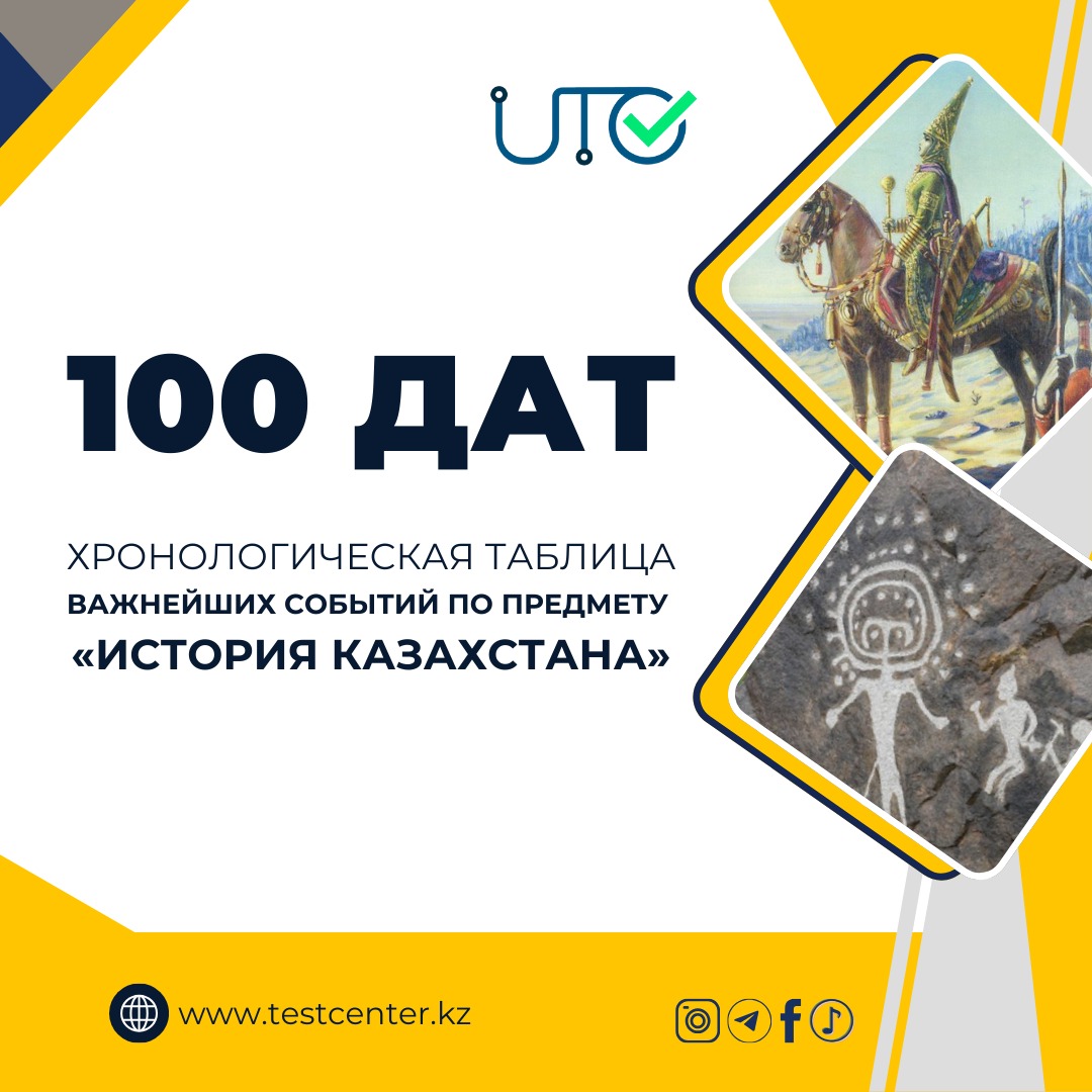 100 ДАТ ПО ИСТОРИИ КАЗАХСТАНА ДЛЯ ВАС!!!