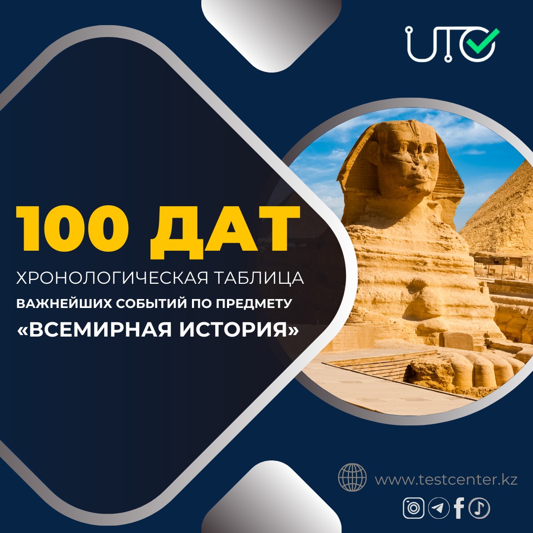 100 ДАТ ПО ВСЕМИРНОЙ ИСТОРИИ ДЛЯ ВАС!!!